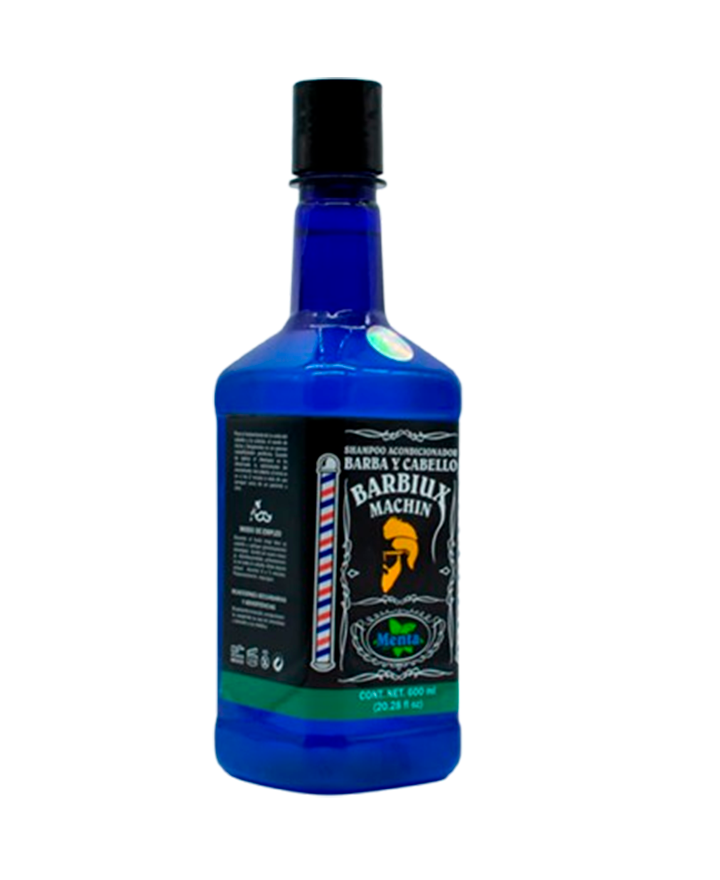 BARBIUX SHAMPOO BARBA Y CABELLO CON MENTA 600 ML.