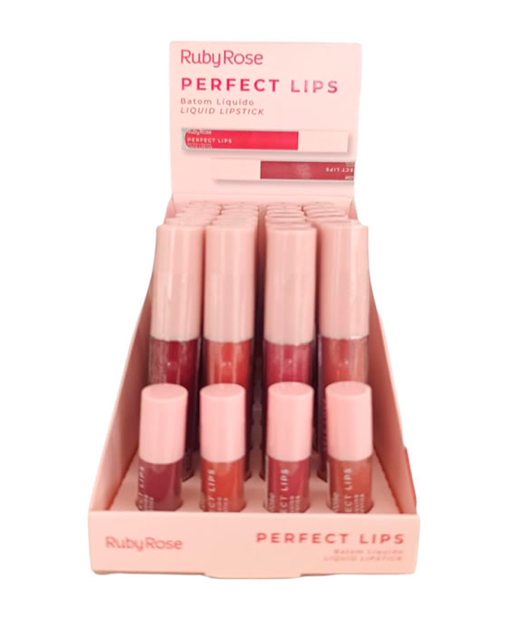 RUBY ROSE PERFECT LIPS BLISTER 4 TONOS 24 PIEZAS HB-L6200 GRUPO 1 ELIMINAR