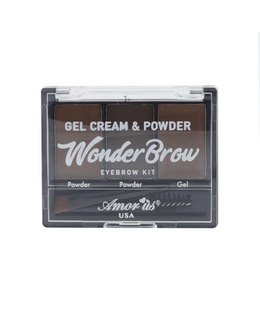 AMOR US WONDER BROW KIT GEL, CREAM & POWDER MEDIUM BROWN