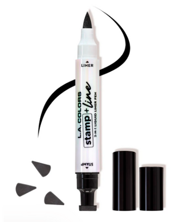 L.A. COLORS 2 EN 1 LIQUID LINER + STAMP BOLD WING STAMP CLE698