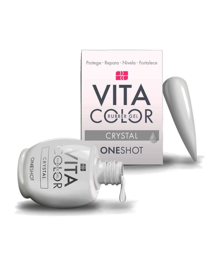 NAIL FACTORY VITA COLOR ONE SHOT 14 ML. RUBBER CRYSTAL