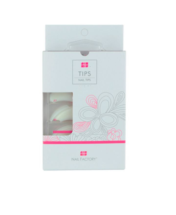 NAIL FACTORY TIPS REAL NATURAL #1 C/50 PIEZAS.