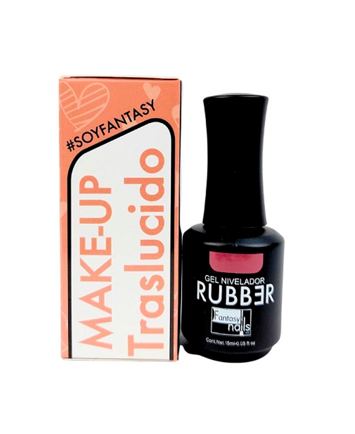 FANTASY NAILS GEL NIVELADOR RUBBER MAKE UP TRASLUCIDO 15 ML.