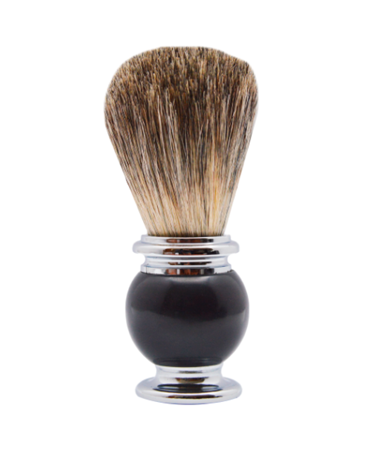 GLOBUSMAN BROCHA PELO TEJON NATURAL RESINA BASE Y CUELLO CROMADO 3012C/BK