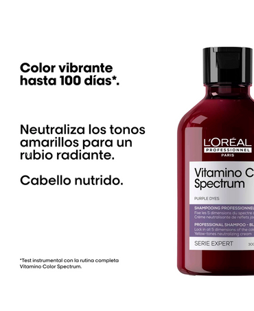 LP LOREAL SERIE EXPERT VITAMINO COLOR SPECTRUM SHAMPOO PURPLE DYES 300 ML. 2025
