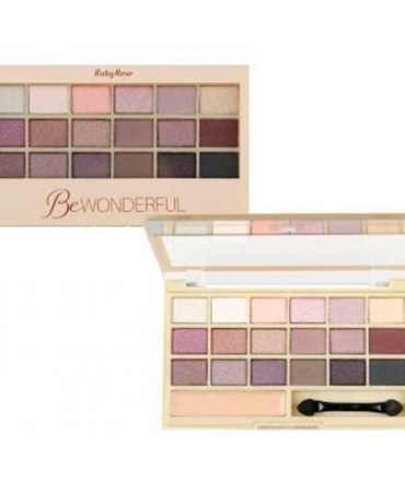 RUBY ROSE BE WONDERFUL KIT 12 SOMBRAS METAL/6 MATE /1 PRIMER HB-9925 (R)