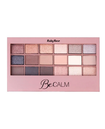 RUBY ROSE BE CALM KIT 18 SOMBRAS MATE /1 PRIMER HB-9930 (R)