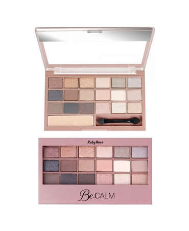 RUBY ROSE BE CALM KIT 18 SOMBRAS MATE /1 PRIMER HB-9930 (R)