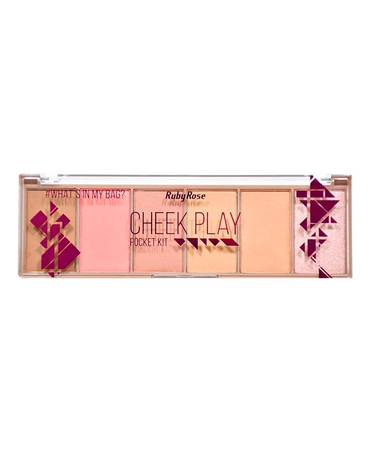 RUBY ROSE CHEEK PLAY CONTORNO RUBOR ILUMINADOR CON 6 HB-7515 (R)