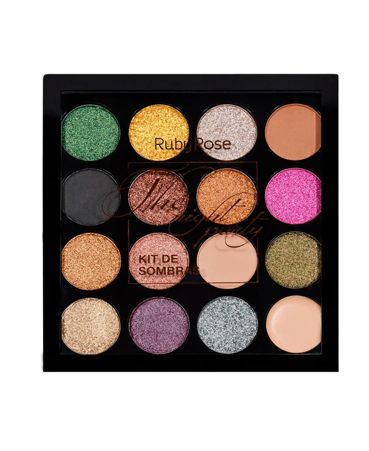 RUBY ROSE NIGHT PARTY PALETA SOMBRAS 15 TONOS /1 BASE HB-1019 (R)