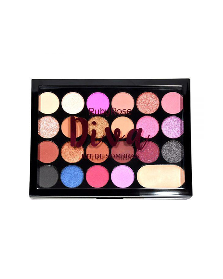 RUBY ROSE DIVA PALETA SOMBRAS 22 TONOS /1 BASE HB-1005