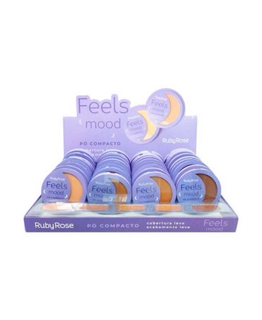 RUBY ROSE FEELS MOOD POLVO COMPACTO BLISTER CON 36 PIEZAS HB-7232 GRUPO 2