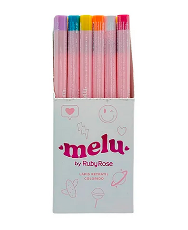 RUBY ROSE MELU LAPIS RETRATIL COLORIDO HB-2056 BLISTER C/24  PIEZAS