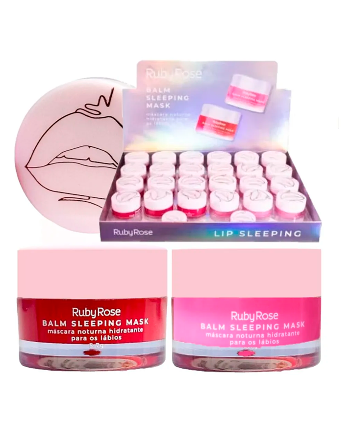RUBY ROSE BALM SLEEPING MASK HB-8530 BLISTER C/24 PIEZAS 2 AROMAS