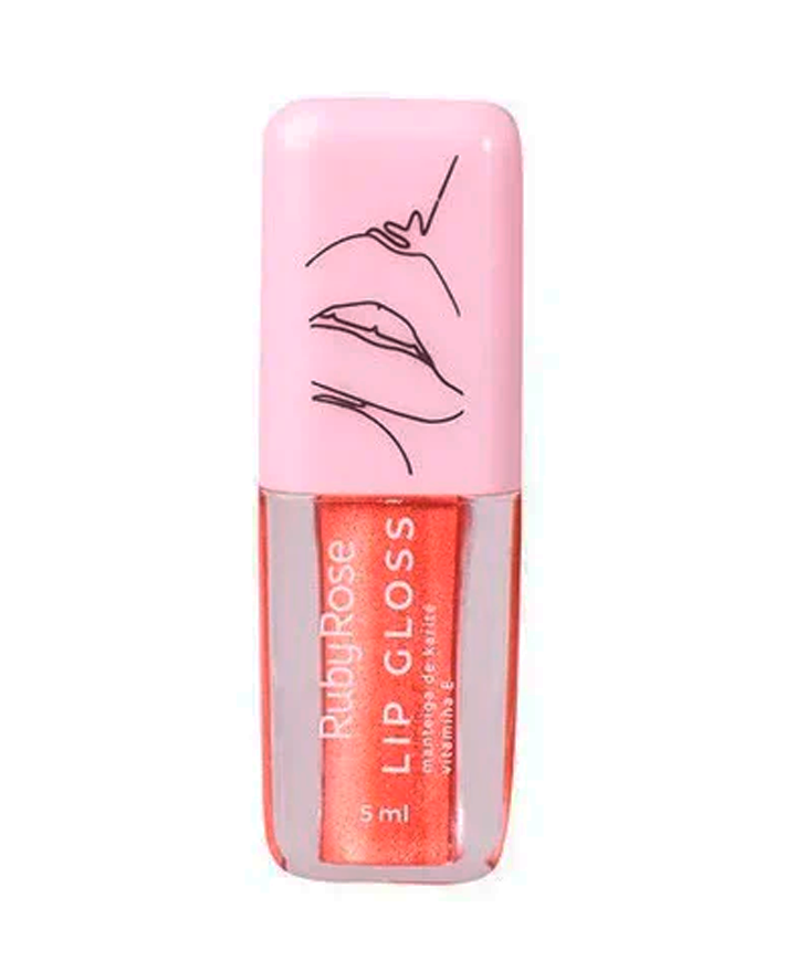 RUBY ROSE LIP GLOSS VITAMINA E FLAME 5 ML.HB-8234-2