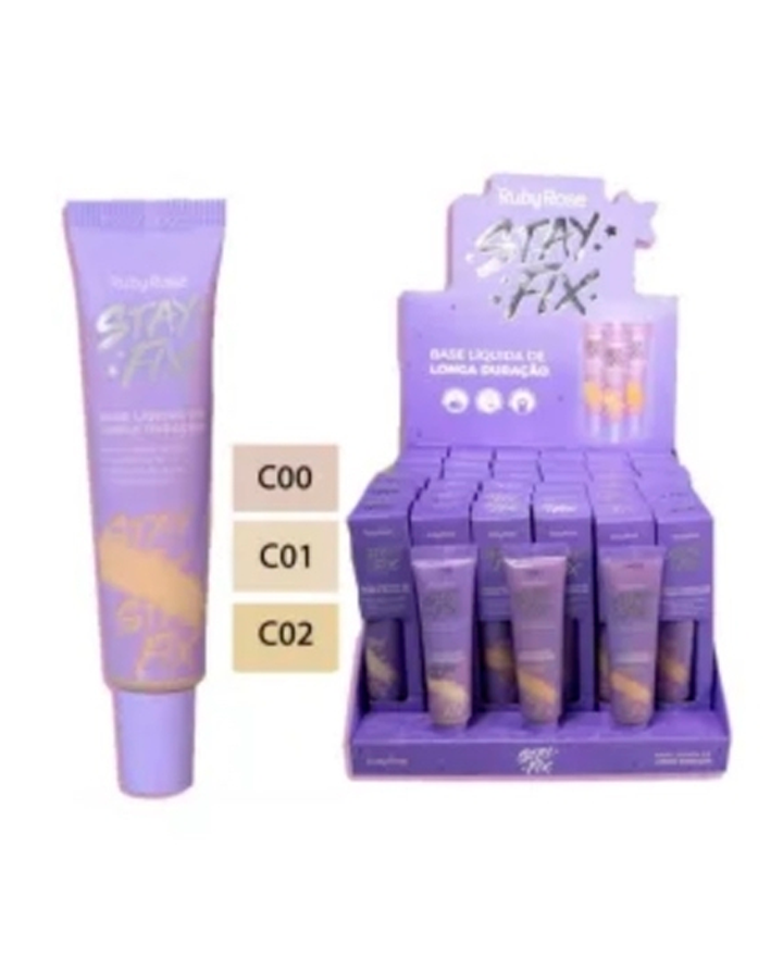 RUBY ROSE STAY FIX BASE LIQUIDA HB-873 4 TONOS BLISTER C/36 GRUPO 1