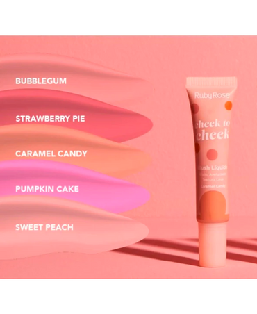 RUBY ROSE CHEEK TO CHEEK RUBOR LIQUIDO CARAMEL CANDY HB-6616