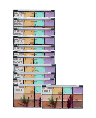 RUBY ROSE HIDEN TREASURE PALETA DE CORRECTORES 12 TONOS HB-8098 BLISTER C/12
