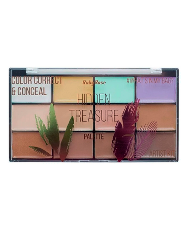 RUBY ROSE HIDEN TREASURE PALETA DE CORRECTORES 12 TONOS HB-8098 BLISTER C/12