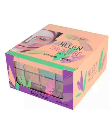 RUBY ROSE HIDEN TREASURE PALETA DE CORRECTORES 12 TONOS HB-8098 BLISTER C/12