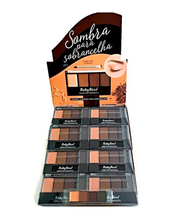 RUBY ROSE EYEBROW POWDER KIT CUARTETO HB-9354 BLISTER 24 PIEZAS