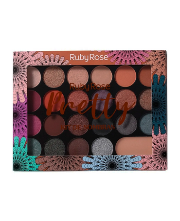 RUBY ROSE PRETTY PALETA SOMBRAS 22 TONOS /1 BASE HB-1006 BLISTER CON 12 PIEZAS