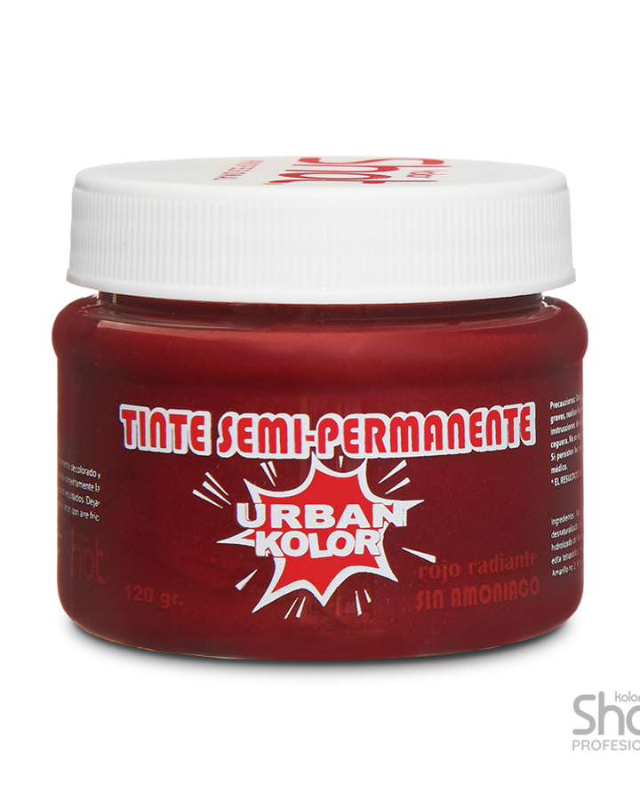 KOLOR SHOT MASCARILLA URBAN ROJO RADIANTE 120 GRS.