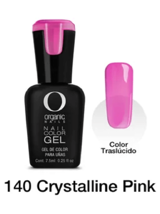 ORGANIC COLOR GEL 140 CRYSTALLINE PINK 7.5 ML.
