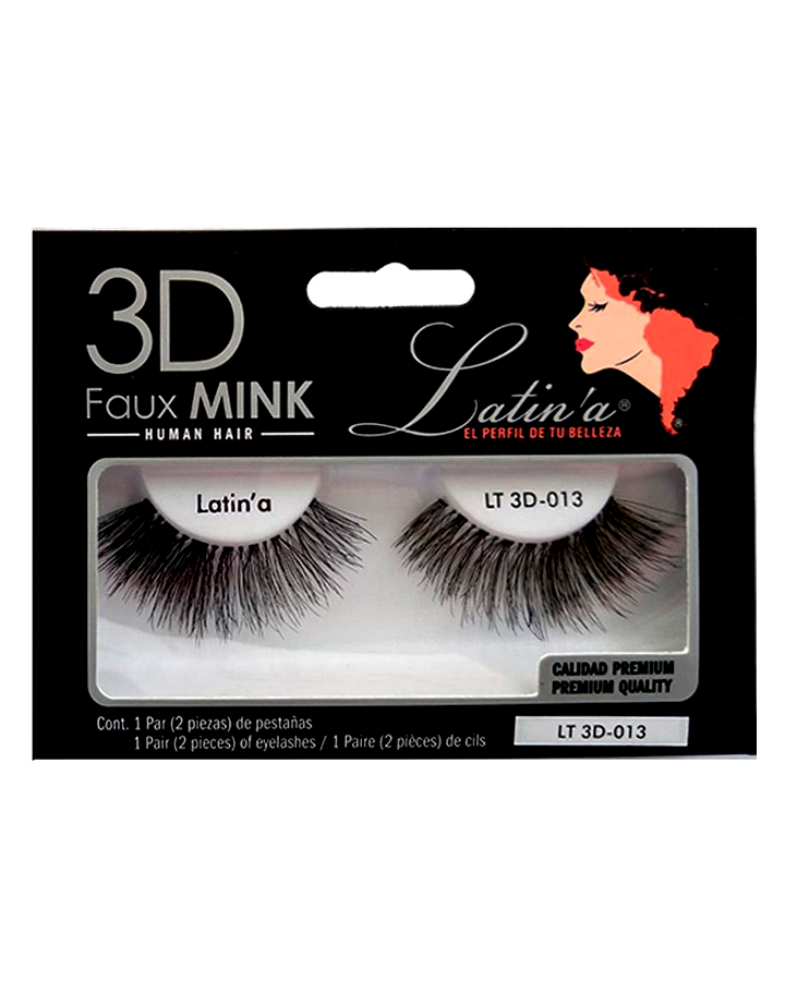 LATINA PESTAÑAS 3D CABELLO HUMANO 013
