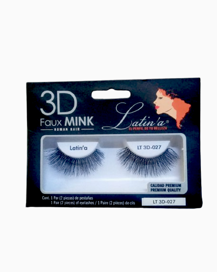 LATINA PESTAÑAS 3D CABELLO HUMANO 027