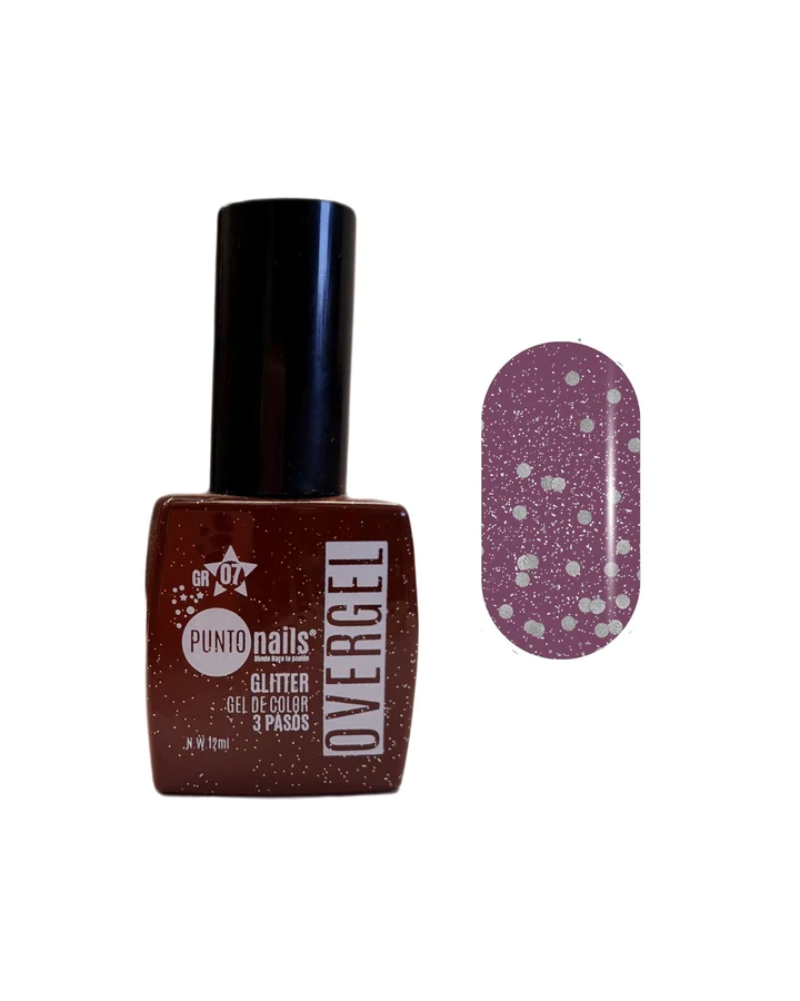 PUNTO NAILS OVER GLITTER 12 ML. TONO 07 CAFE