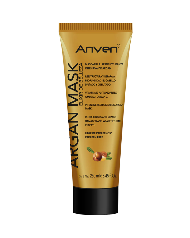 ANVEN ARGAN MASK RESTRUCTURANTE EN TUBO 250 ML.