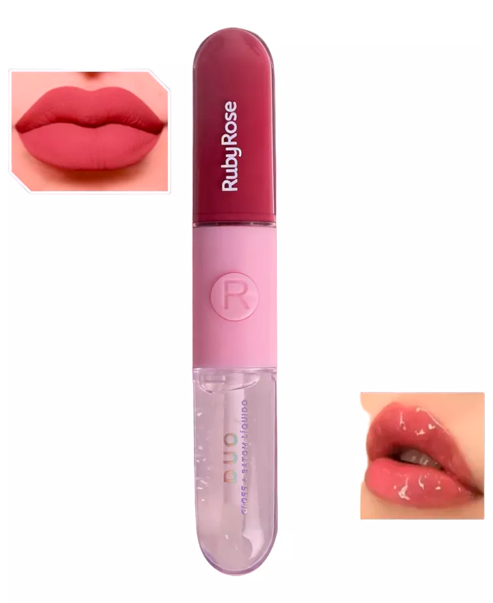 RUBY ROSE LIP GLOSS DUO MATE BRILLO TONO D11 HB-F568/G2
