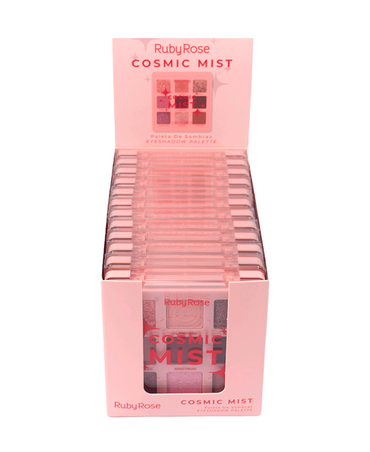 RUBY ROSE COSMIC MIST PALETA SOMBRAS 9 TONOS HB-E2204 BLISTER CON 12 PIEZAS