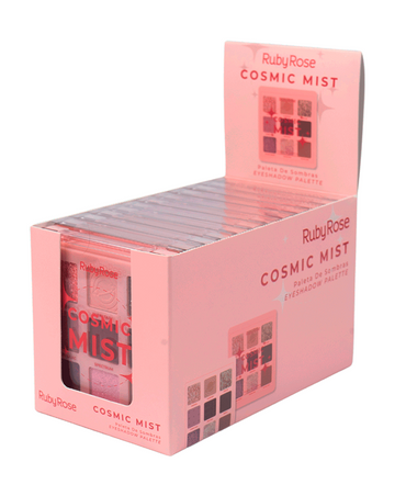 RUBY ROSE COSMIC MIST PALETA SOMBRAS 9 TONOS HB-E2204 BLISTER CON 12 PIEZAS