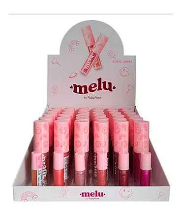 RUBY ROSE MELU GLOSS LABIAL RR-8235 BLISTER 6 TONOS 36 PIEZAS