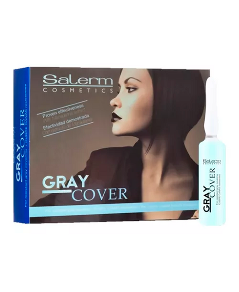 Salerm Gray Cover Ampullen 5 Ml – 12 Stück, Für Weiße Haare, Alle Haartypen