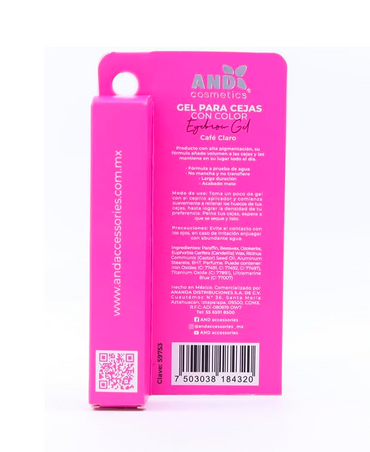 AND GEL PARA CEJAS COLOR CAFE CLARO 5 GR.