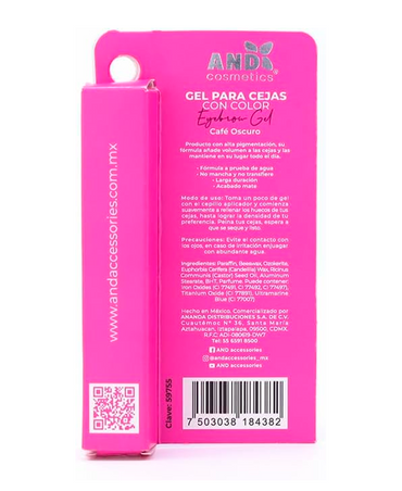 AND GEL PARA CEJAS COLOR CAFE OSCURO 5 GR.