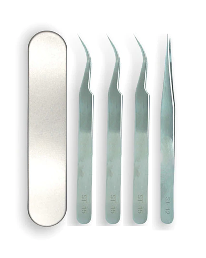 JR ESTUCHE METALICO TRES PINZAS CURVA + RECTA PUNTA FINA+ TIPO BENT 2A-197