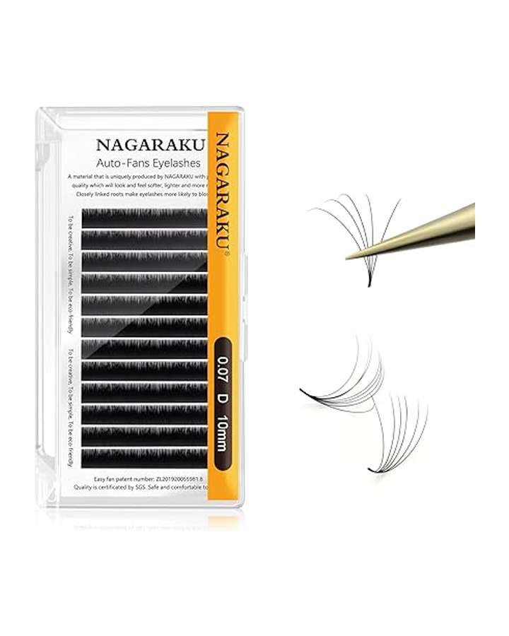 NAGARAKU PESTAÑAS MINK 0.07 D FORMA DOBLE Y10MM.INTERLACED