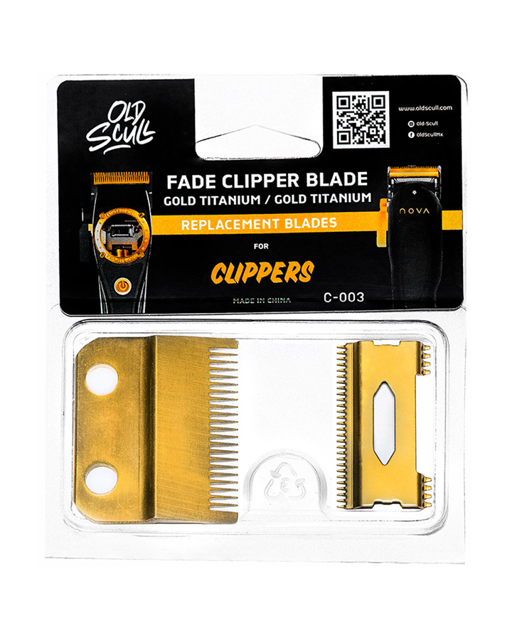 OLD SCULL FADE CLIPPER BLADE LT GOLD T/GOLD T C-003 CUCHILLA DE REPUESTO