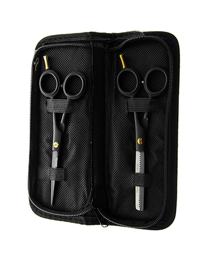 PAKITAL AASHTA KIT DE TIJERAS 2 PIEZAS NEGRO MATE 5.5" PICBSK-98