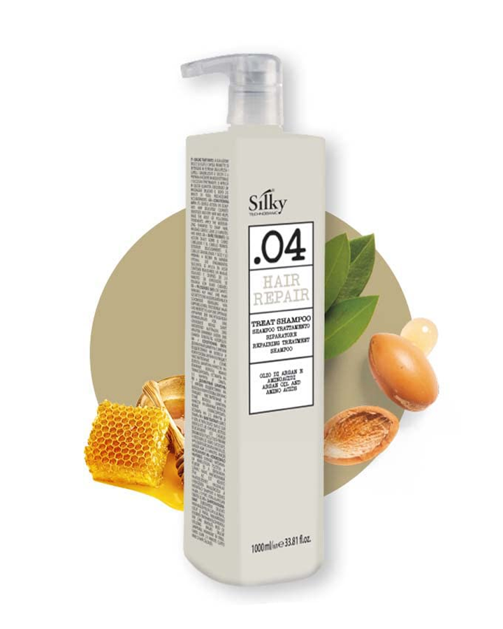 SILKY .04 HAIR REPAIR SHAMPOO TRATANTE PARA EL CABELLO 1000 ML.