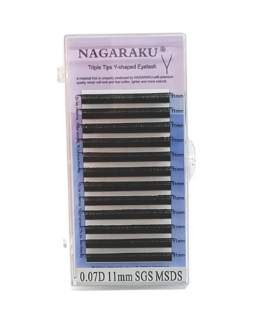 NAGARAKU PESTAÑAS MINK 0.07 D FORMA TRIPLE Y 11MM.