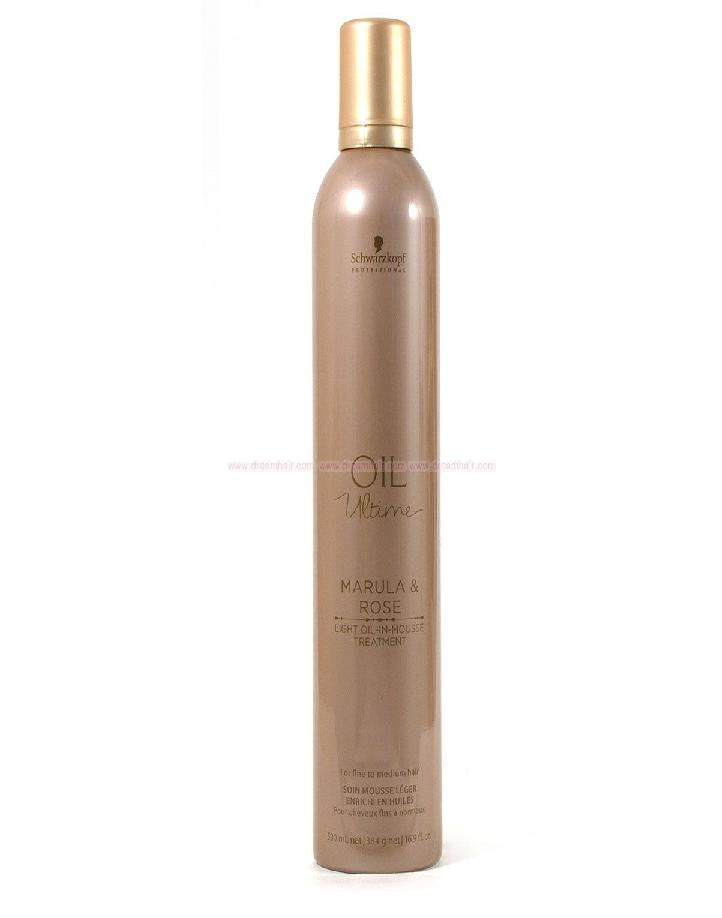 SCHWARZKOPF NUEVO OIL ULTIME MARULA & ROSE MOUSSE 500 ML. - El Palacio De La Belleza