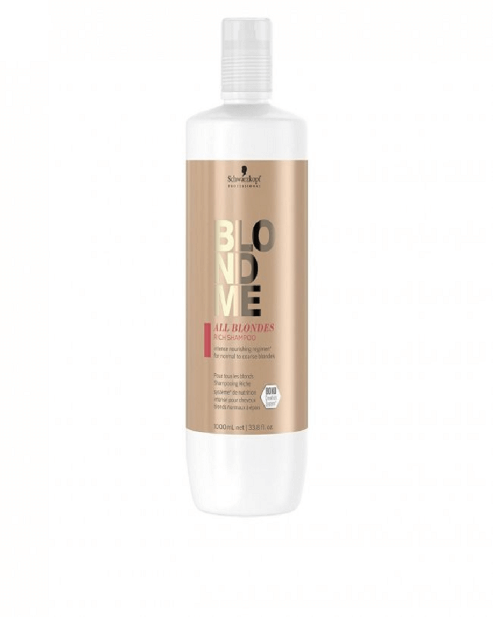 SCHWARZKOPF BLONDME ALL BLONDES RICH SHAMPOO 1000 ML.