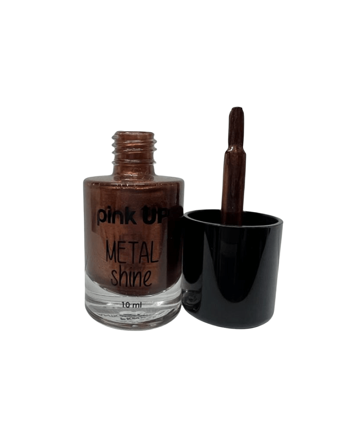 PINK UP ESMALTE METAL SHINE 10 ML. PKN01 ANTIQUE BROWN