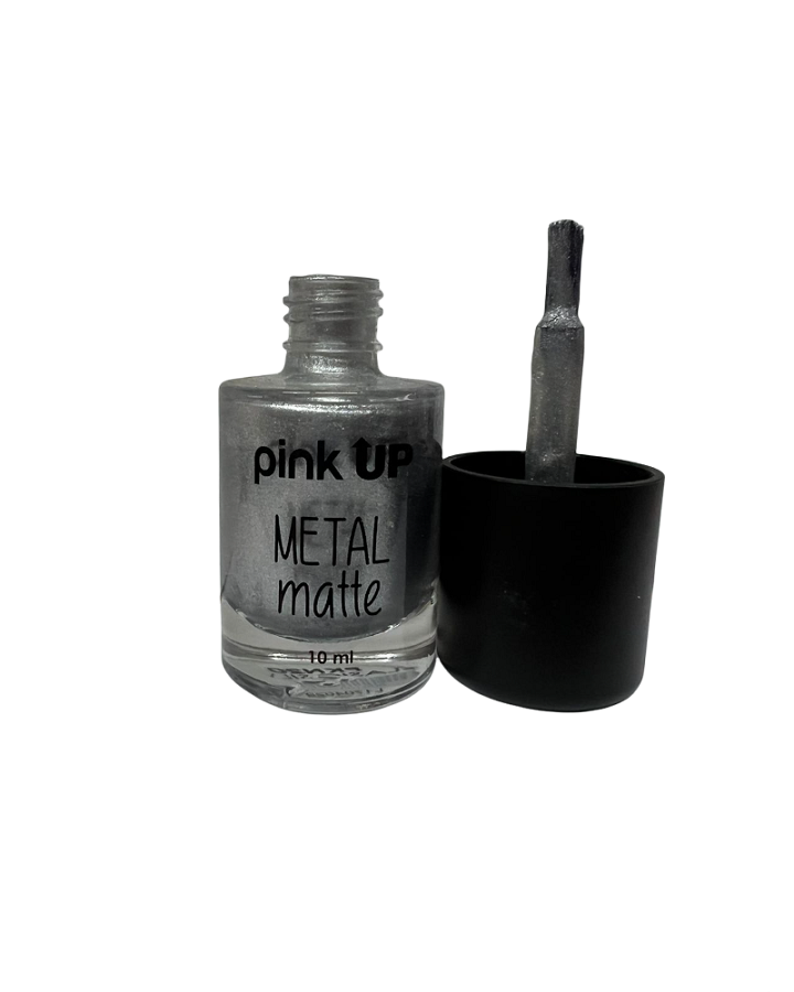 PINK UP ESMALTE METAL MATTE 10 ML. PKN20 CLASIC SILVER
