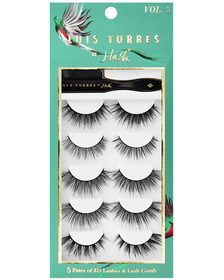 J. LASH LUIS TORRES 5 PARES DE PESTAÑAS TIRA/ CEPILLO COMB VOL.2 LTB20